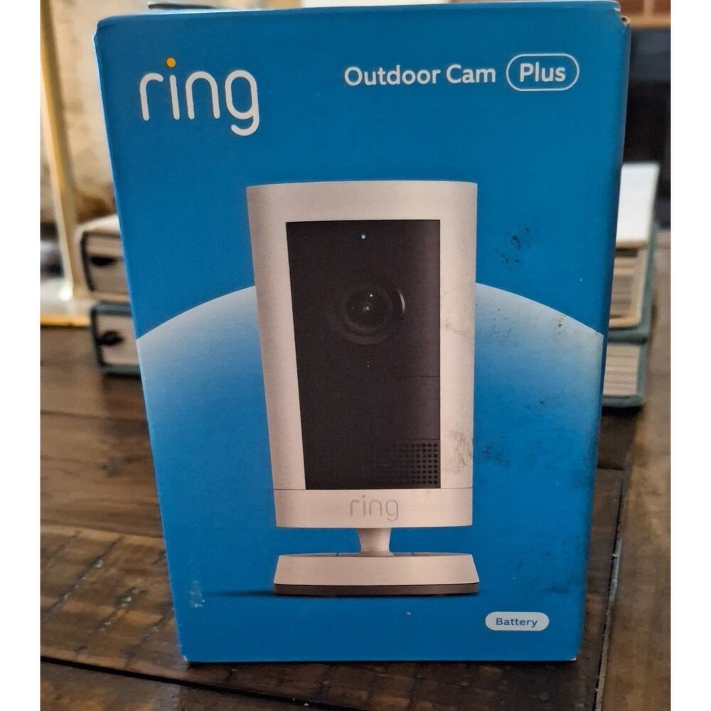 Ring Outdoor Cam Plus Battery White 2K Security Camera NEW Sealed